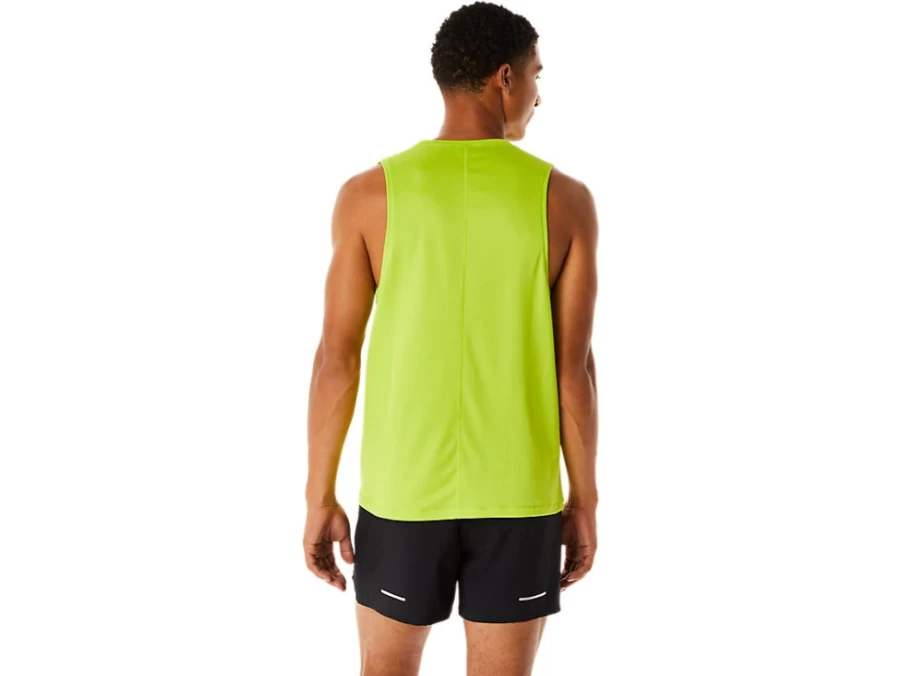 ASICS Men's Lime Zest Silver Singlet - Lightweight Performance Top