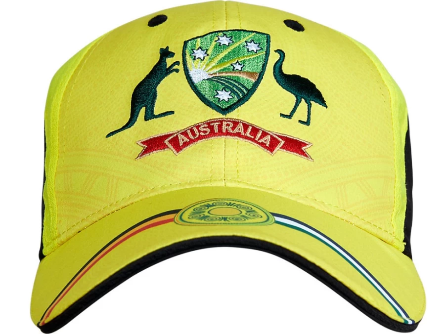 ASICS Men's Blazing Yellow Cricket Cap - Official T20 World Cup Australia Fan Gear