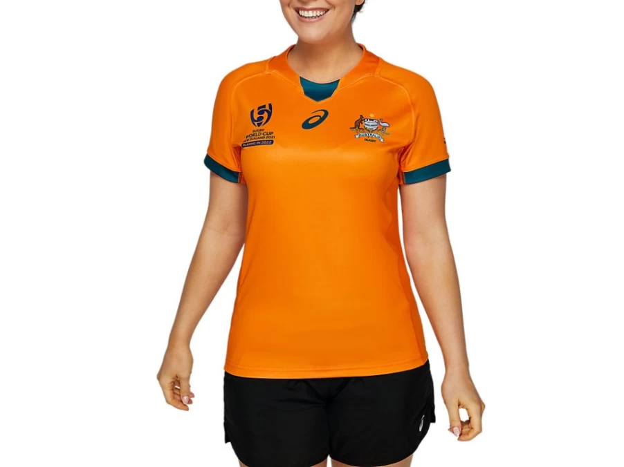 ASICS Women's Wallabies Gold Wallaroos Rugby World Cup Replica Jersey