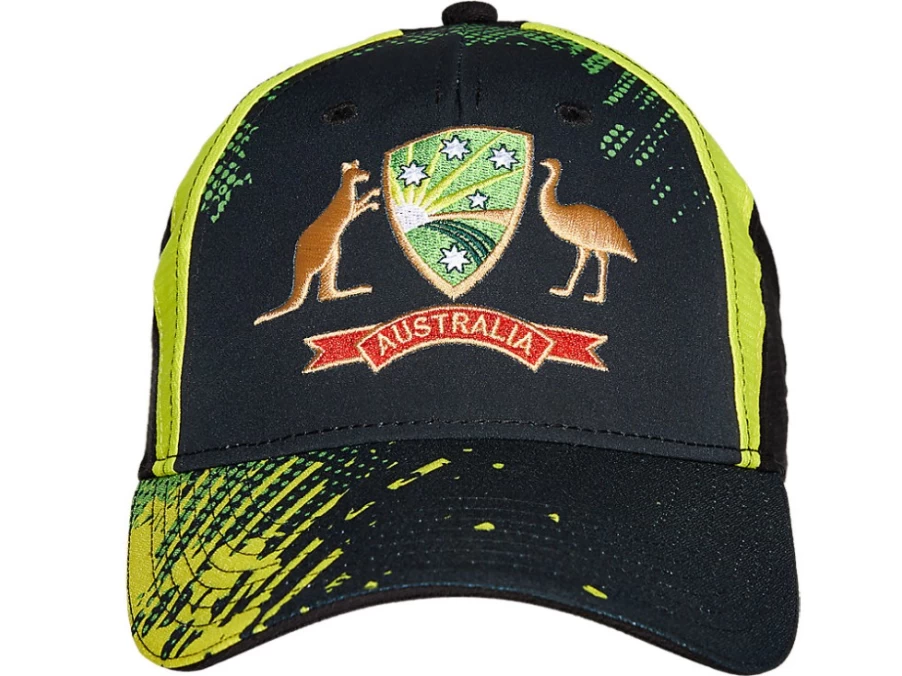 ASICS Men's Performance Black Cricket Australia Replica T20 Cap