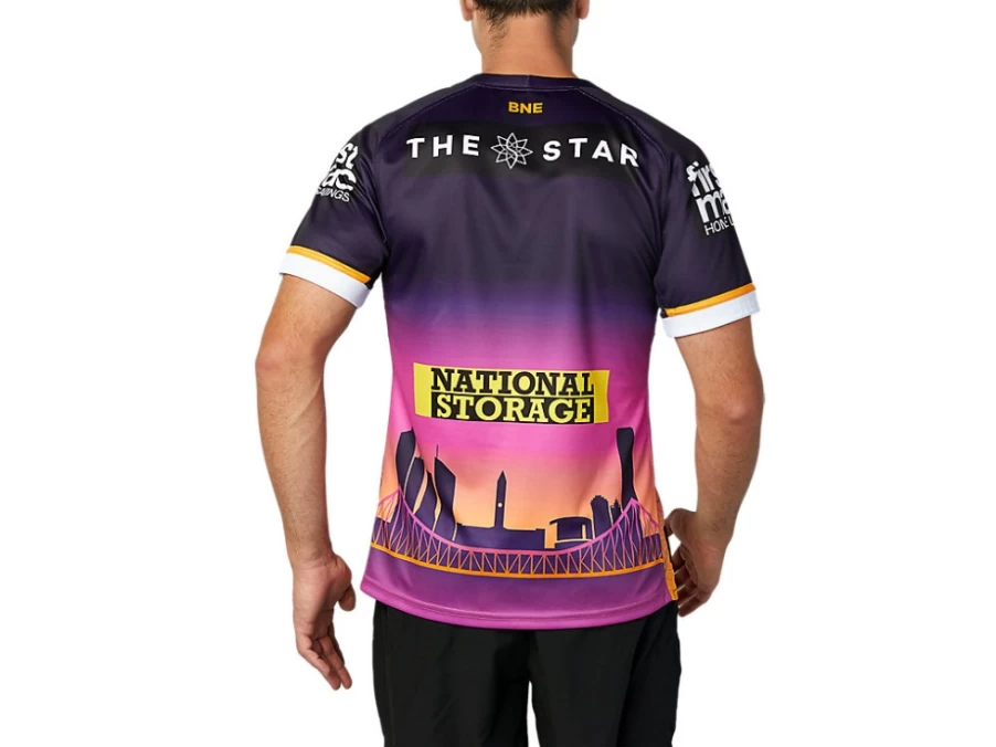 ASICS Mens Brisbane Broncos Alternate City Replica Jersey - Wa Dark Purple