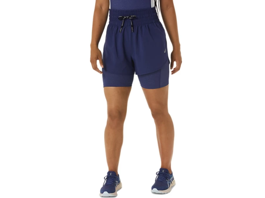 ASICS Women's Indigo Blue 4 Inch Running Shorts - Nagino Style Lightweight Athletic Shorts