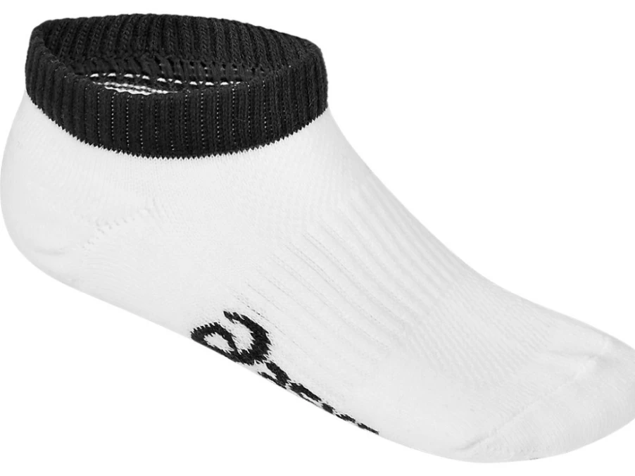 ASICS Kids Pace Low Socks - Brilliant White/Performance Black Athletic Socks for Children