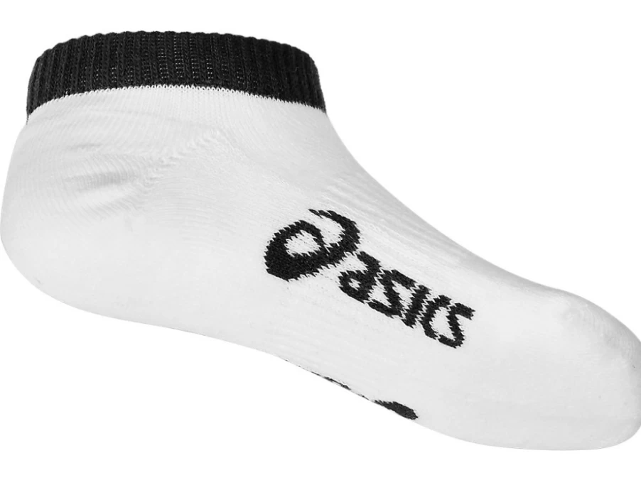 ASICS Kids Pace Low Socks - Brilliant White/Performance Black Athletic Socks for Children