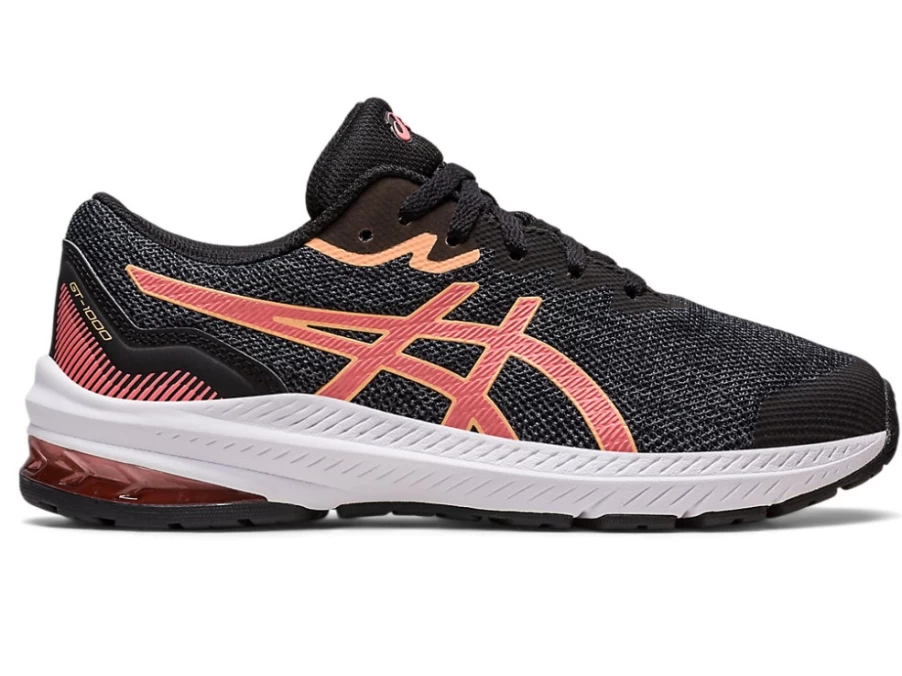 ASICS GT-1000 11 GS Kids Running Shoes - Black/Papaya