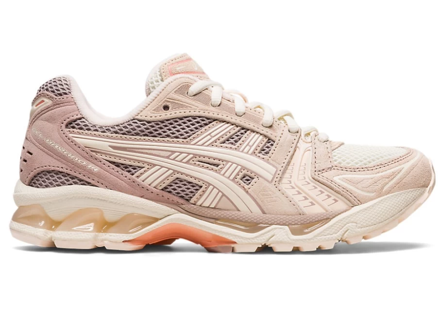 ASICS Women's Gel-Kayano 14 Running Shoes in White Peach/Cream