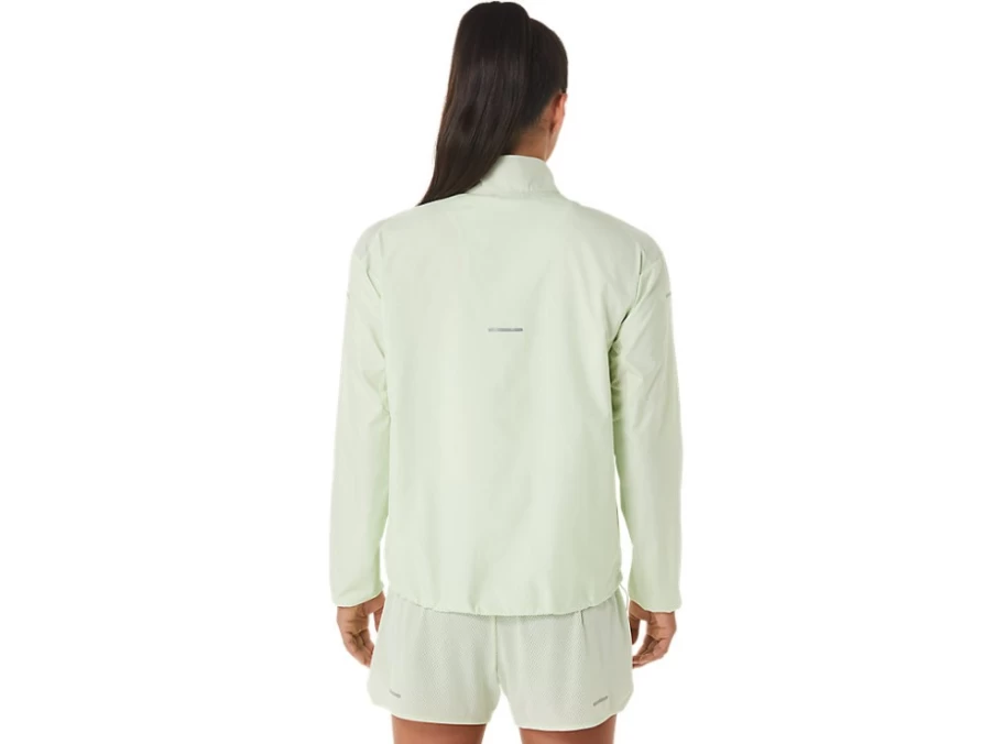 ASICS Women's Lite-Show Jacket in Whisper Green & Dusty Purple - Lightweight Running Jacket