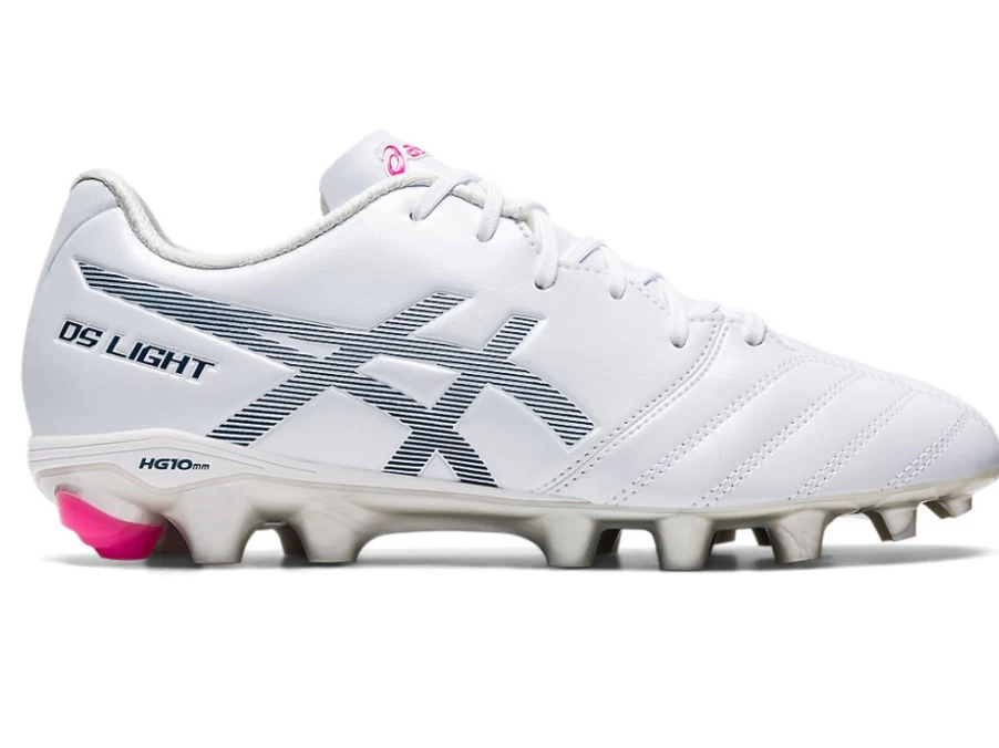 ASICS Kids Ds Light Jr Soccer Cleats - White/Mako Blue Youth Football Shoes