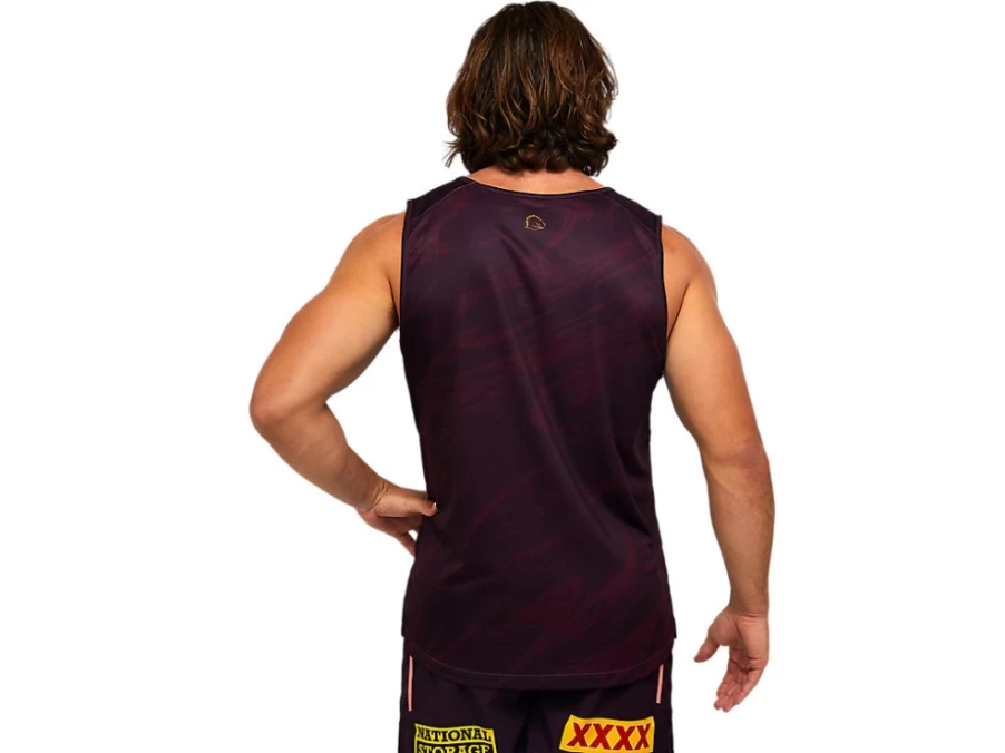 ASICS Men's Deep Mars Brisbane Broncos Training Singlet