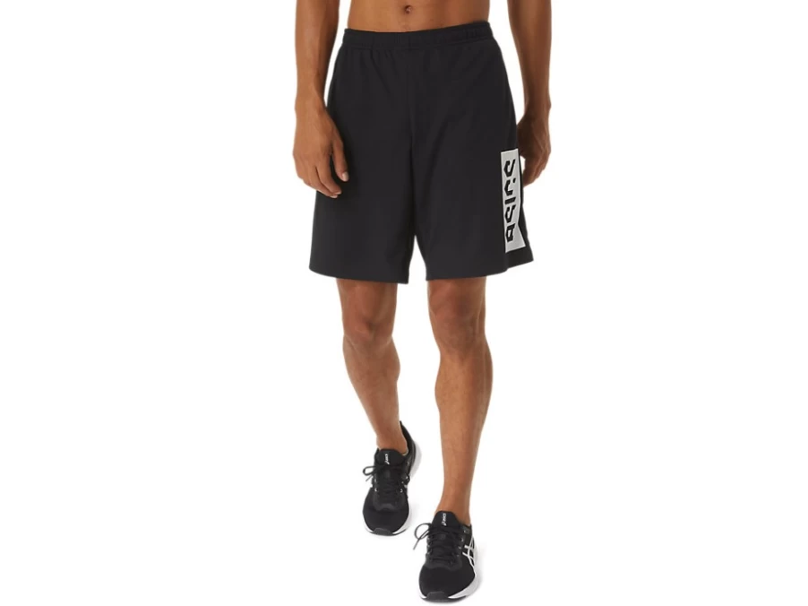 ASICS Men's Hex Graphic Dry Shorts in Performance Black/Brilliant White - Moisture-Wicking Athletic Shorts