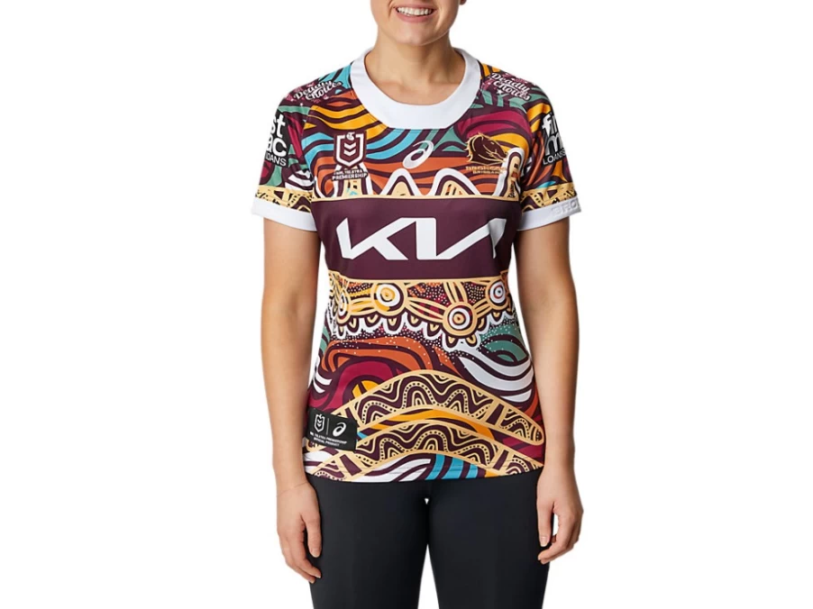 ASICS Women's Brisbane Broncos Indigenous Jersey - Deep Mars