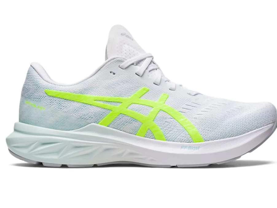 ASICS Dynablast 3 Women's Running Shoes in White/Safety Yellow