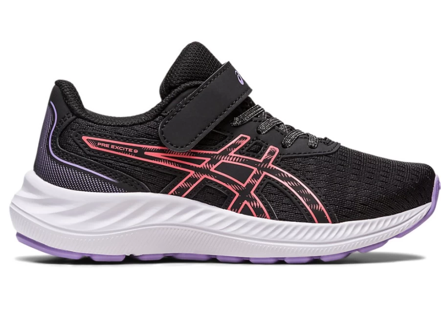 ASICS Kids Pre Excite 9 Running Shoes - Black/Papaya