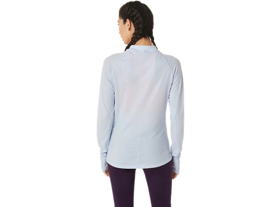 ASICS Women's Winter Run Long Sleeve Top in Soft Sky - Thermal Running Shirt for Cold Weather