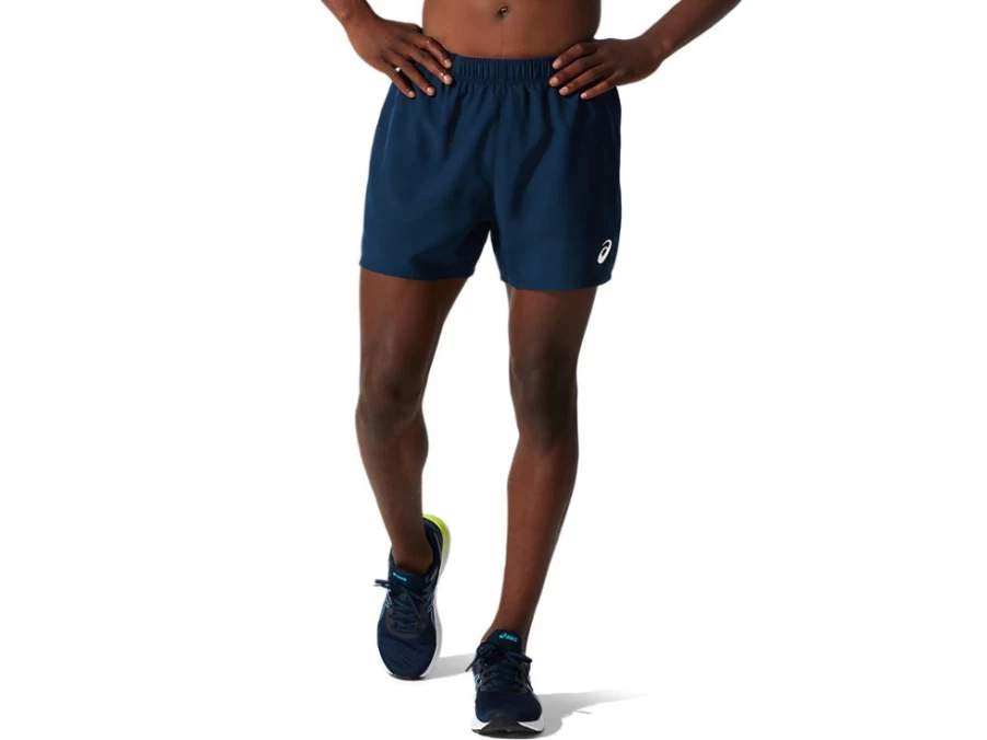 ASICS Men's French Blue 5 Inch Short Silver Running Shorts