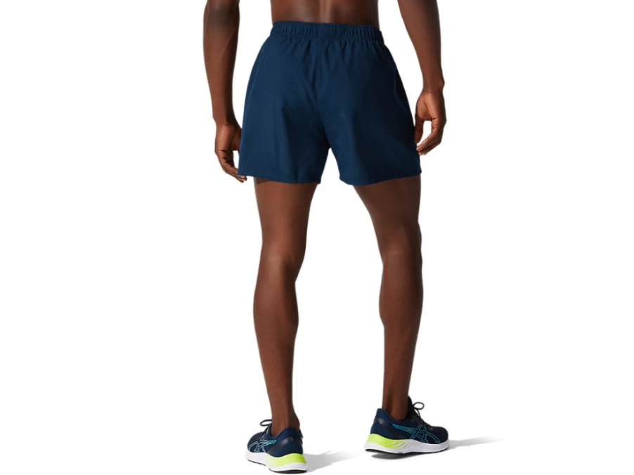 ASICS Men's French Blue 5 Inch Short Silver Running Shorts