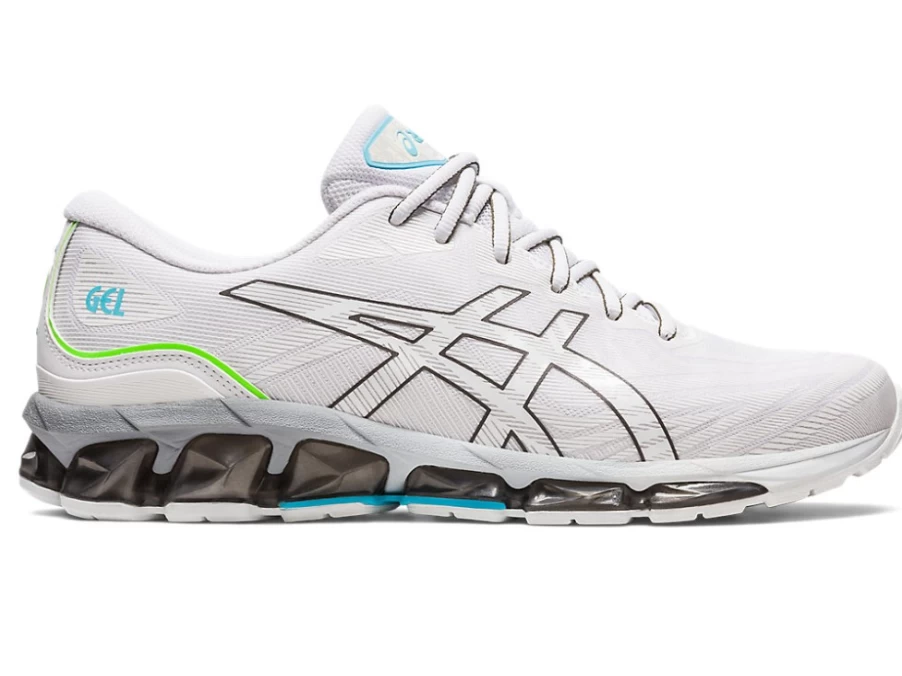 ASICS Men's Gel-Quantum 360 VII Running Shoes in White/Gunmetal - Reflective Contour Design