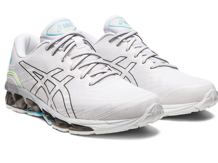 ASICS Men's Gel-Quantum 360 VII Running Shoes in White/Gunmetal - Reflective Contour Design