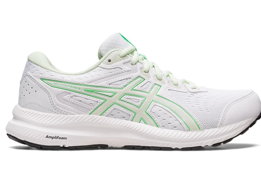 ASICS Women's Gel-Contend 8 Running Shoes in White/Whisper Green - Lightweight Comfort for Daily Training