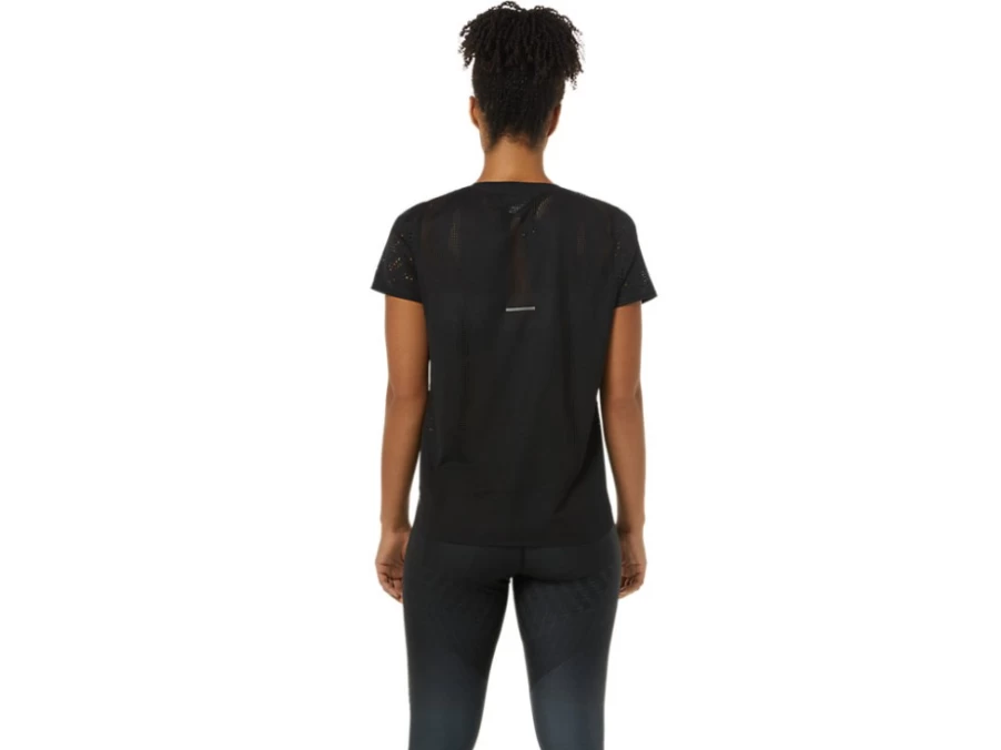 ASICS Women's Performance Black Actibreeze Ventilated Short Sleeve Top