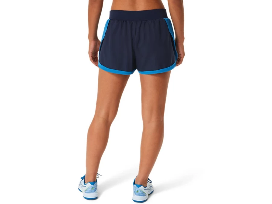 ASICS Women's Match Shorts - Midnight/Hazard Green Training Shorts for Women