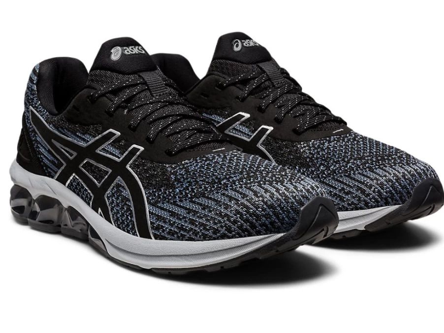 ASICS Men's Gel-Quantum 180 VII Knit Running Shoes - Black/Obsidian Grey