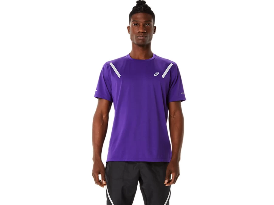 ASICS Men's Lite-Show Short Sleeve Top in Grape Jam - Moisture-Wicking Running Shirt