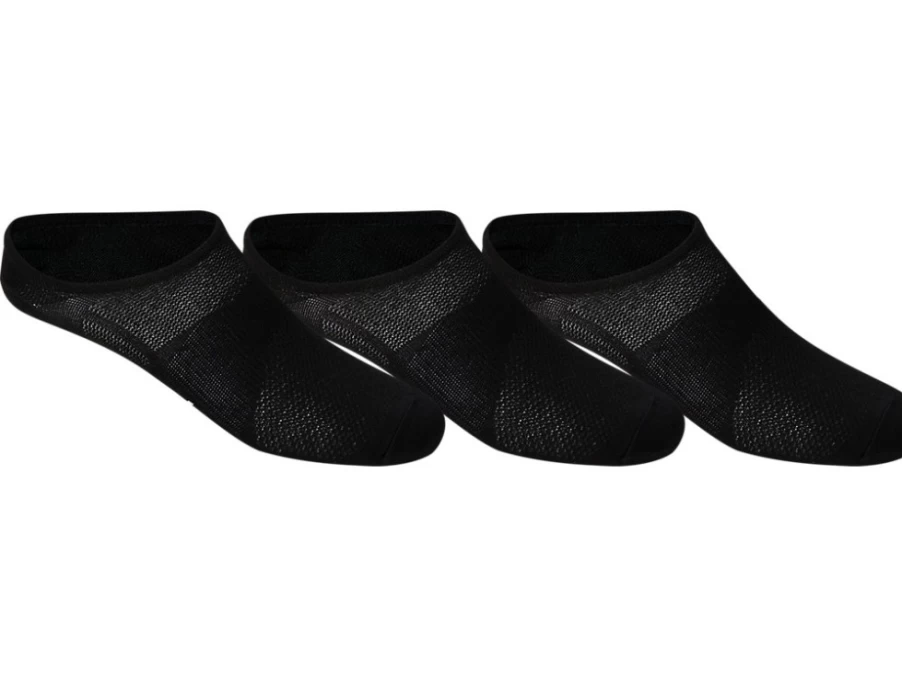 ASICS Men's Performance Black Pace Invisible Socks 3-Pack - No-Show Athletic Socks