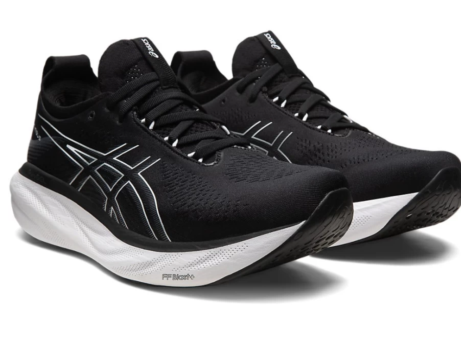 ASICS Men's Gel-Nimbus 25 Running Shoes - Black/Pure Silver (4E Extra Wide)