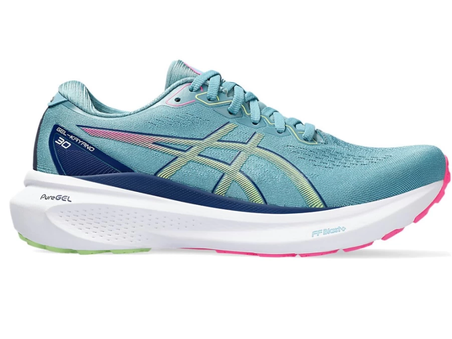 ASICS Women's Gel-Kayano 30 Running Shoes - Gris Blue/Lime Green