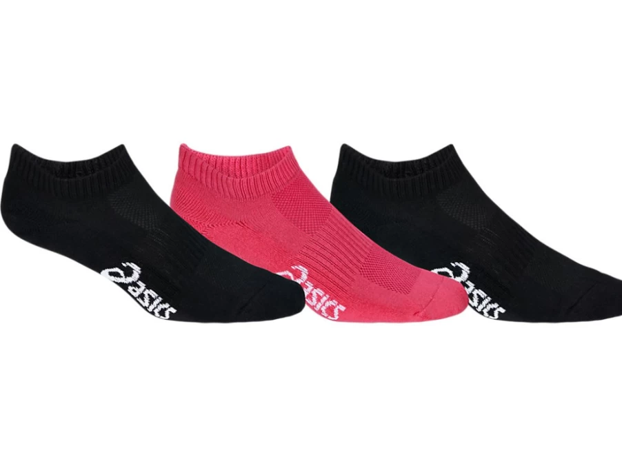 ASICS Men's Pace Low Sock 3-Pack - Performance Black/Pink Cameo Athletic Socks