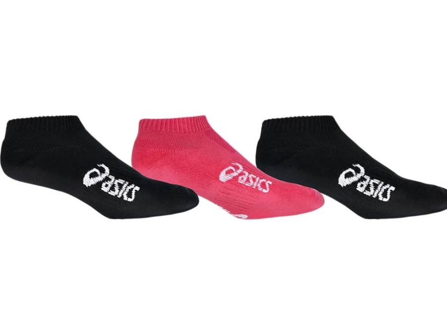 ASICS Men's Pace Low Sock 3-Pack - Performance Black/Pink Cameo Athletic Socks