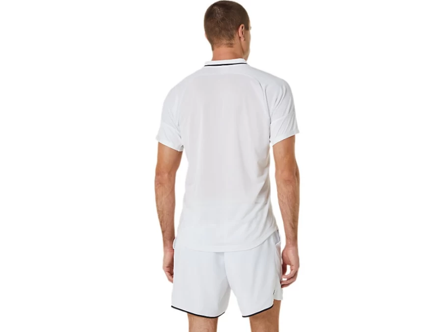 ASICS Men's Match Polo Shirt in Brilliant White – Performance Tennis & Golf Top