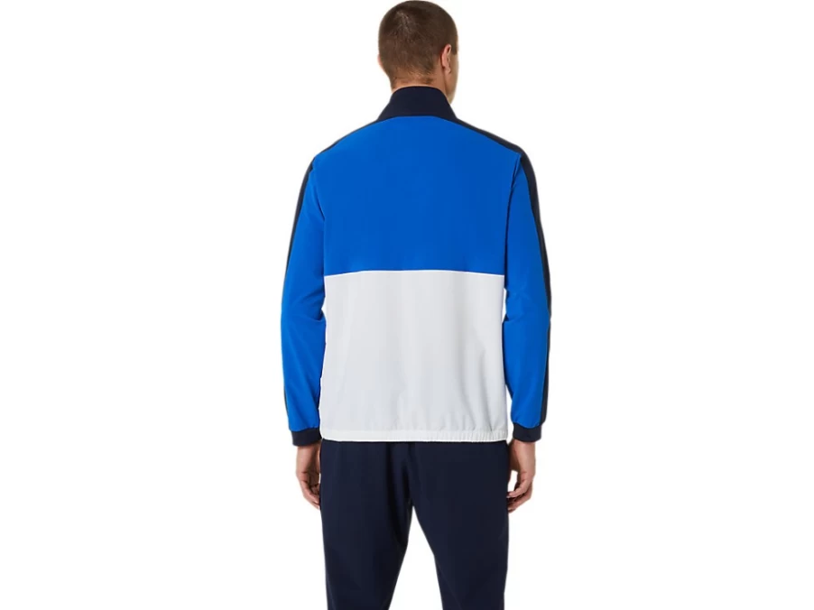 ASICS Men's Match Jacket in Tuna Blue & Midnight - Lightweight Performance Track Top