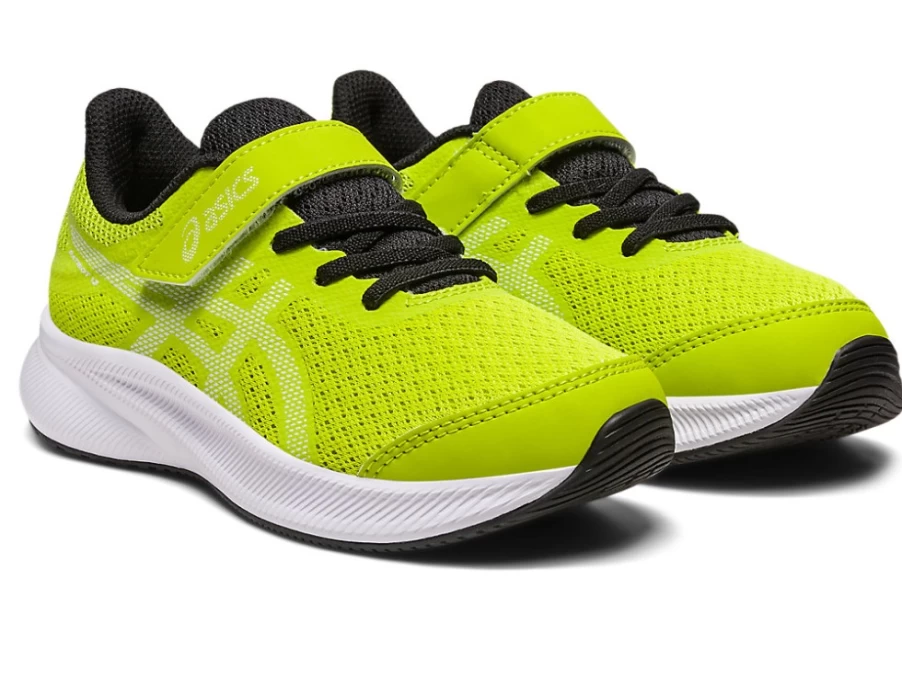 ASICS Kids Patriot 13 Ps Sneakers in Lime Zest/White - Lightweight Running Shoes for Children