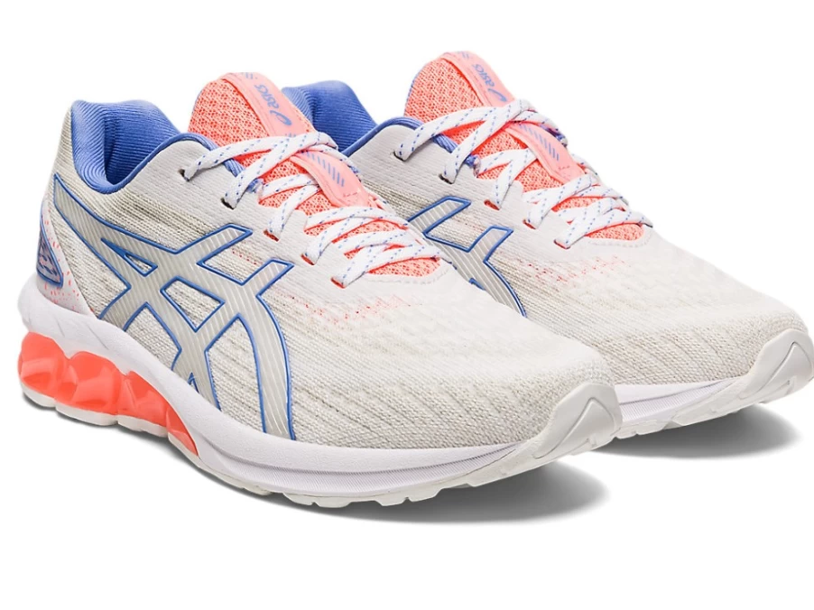 ASICS Kids Gel-Quantum 180 VII GS Running Shoes - White/Sun Coral