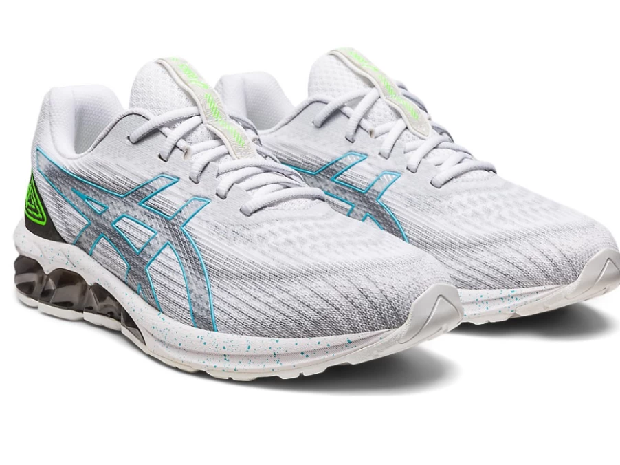ASICS Gel-Quantum 180 VII Reflective Contour Running Shoes for Men in White/Gunmetal