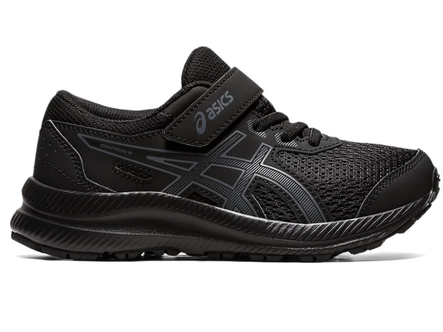 ASICS Kids' Contend 8 Running Shoes - Black/Carrier Grey