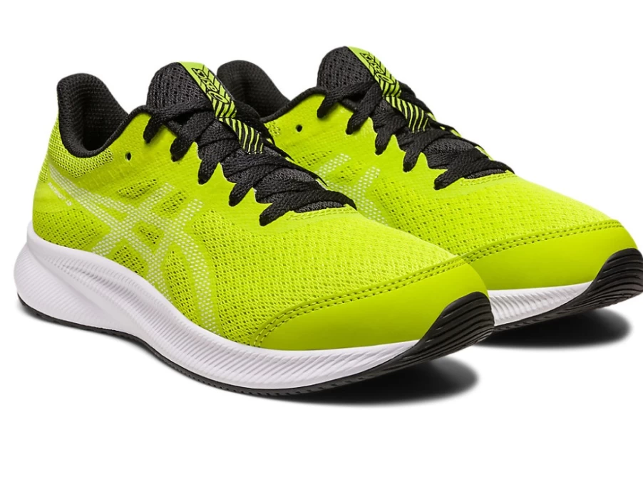 ASICS Kids' Patriot 13 GS Sneakers in Lime Zest/White - Lightweight Running Shoes
