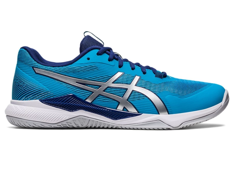 ASICS Men's Gel-Tactic Running Shoes - Island Blue/Pure Silver - Lightweight Traction for Training & Sports