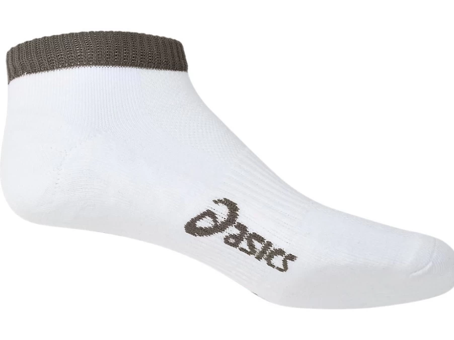 ASICS Men's Pace Low Sock in Brilliant White/Grey for Running & Athletic Support