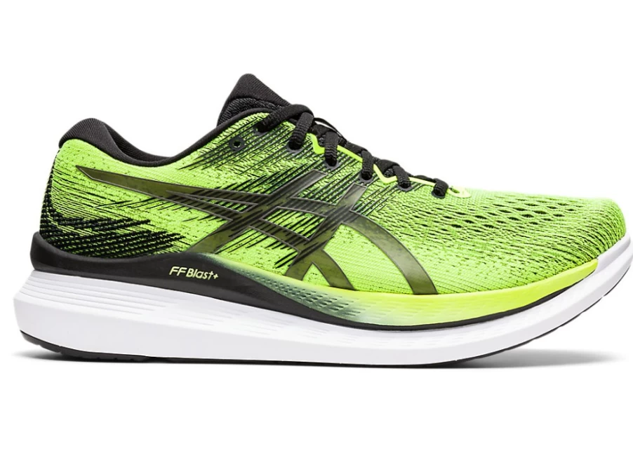 ASICS Men's GlideRide 3 Running Shoes - Hazard Green/Black - Lightweight Cushioned Trainers