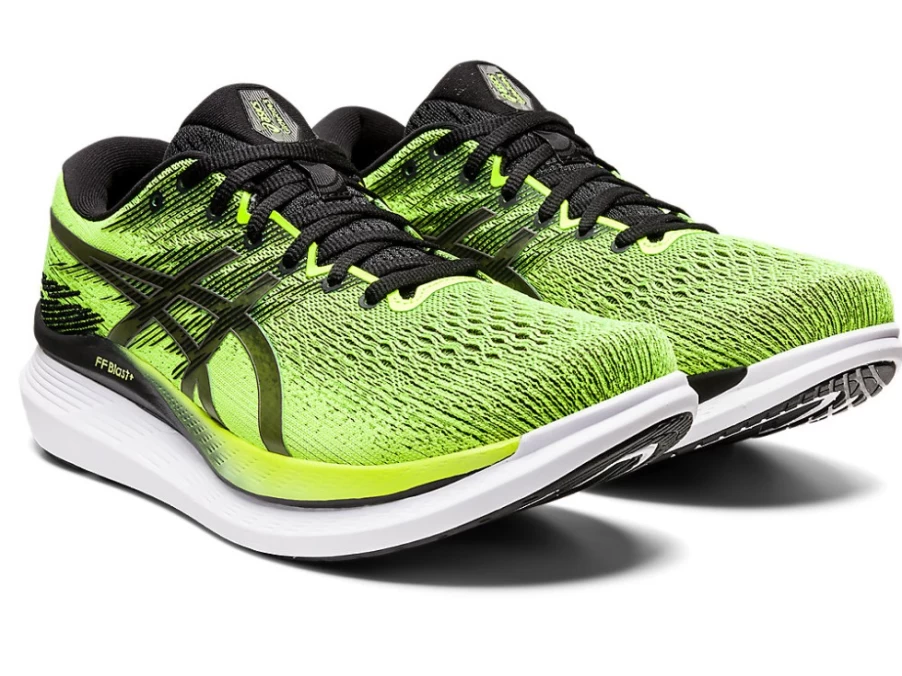 ASICS Men's GlideRide 3 Running Shoes - Hazard Green/Black - Lightweight Cushioned Trainers