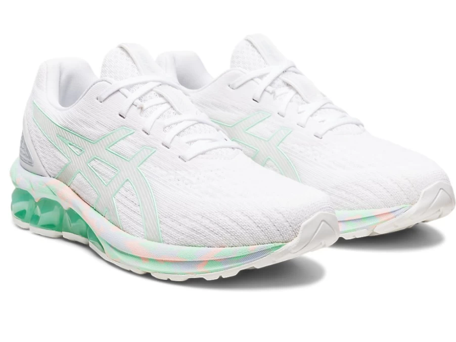 ASICS Women's Gel-Quantum 180 VII Running Shoes - White/Ice Green