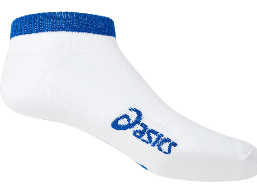 ASICS Men's Pace Low Sock - Brilliant White/Illusion Blue Athletic Socks