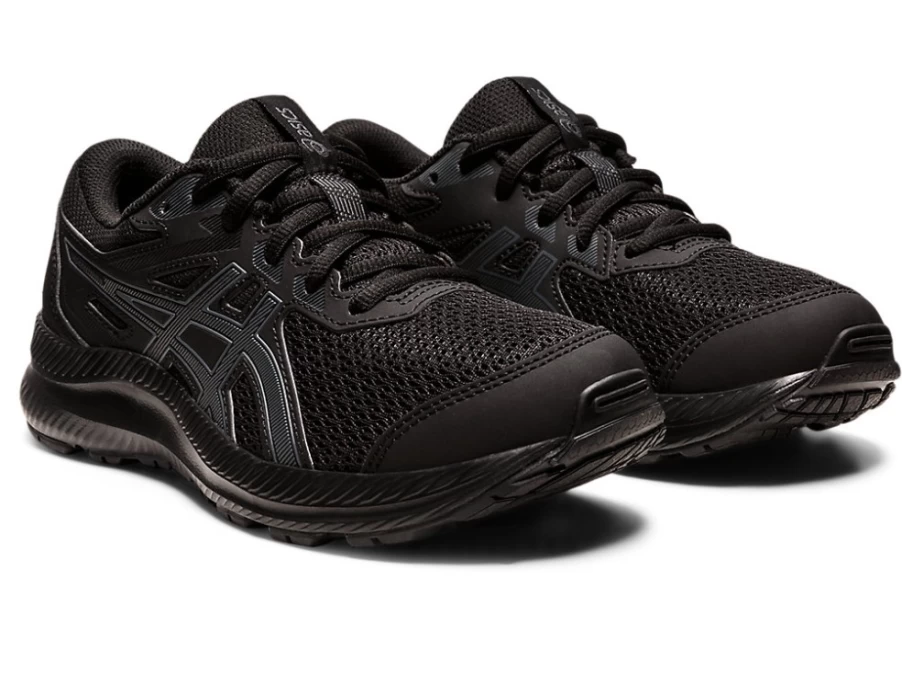 ASICS Kids Contend 8 GS Running Shoes - Black/Carrier Grey