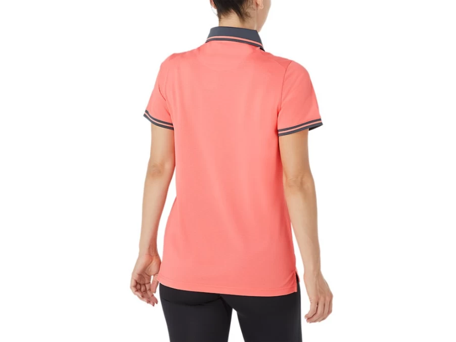 ASICS Women's Performance Polo Shirt in Papaya - Moisture-Wicking & Breathable Tennis Top