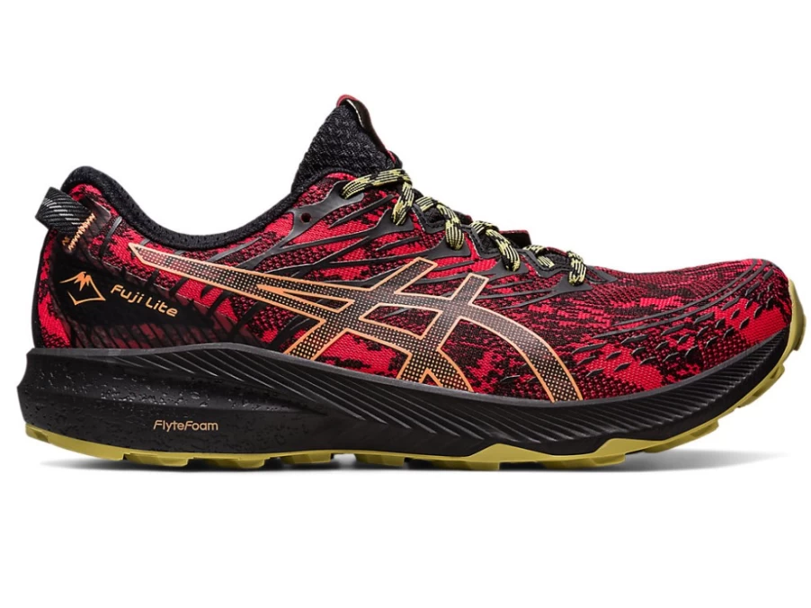 ASICS Fuji Lite 3 Men's Trail Running Shoes - Electric Red/Black