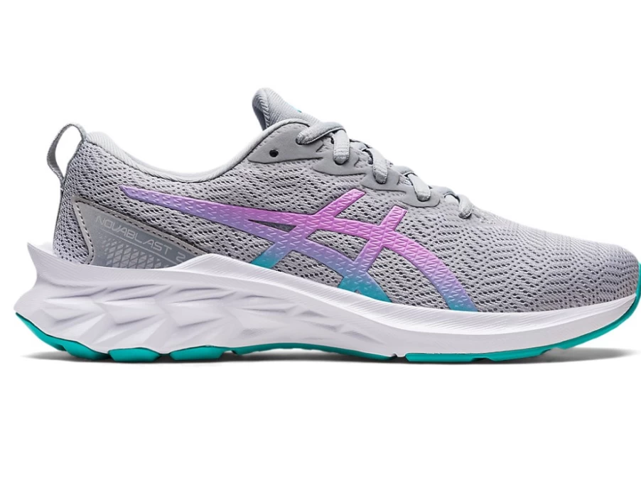 ASICS Kids Novablast 2 GS Running Shoes - Piedmont Grey/Lavender Glow
