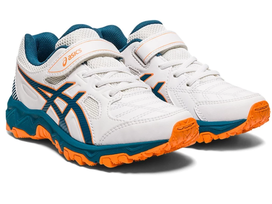 ASICS Kids Gel-Trigger 12 TX PS Running Shoes - White/Ink Teal